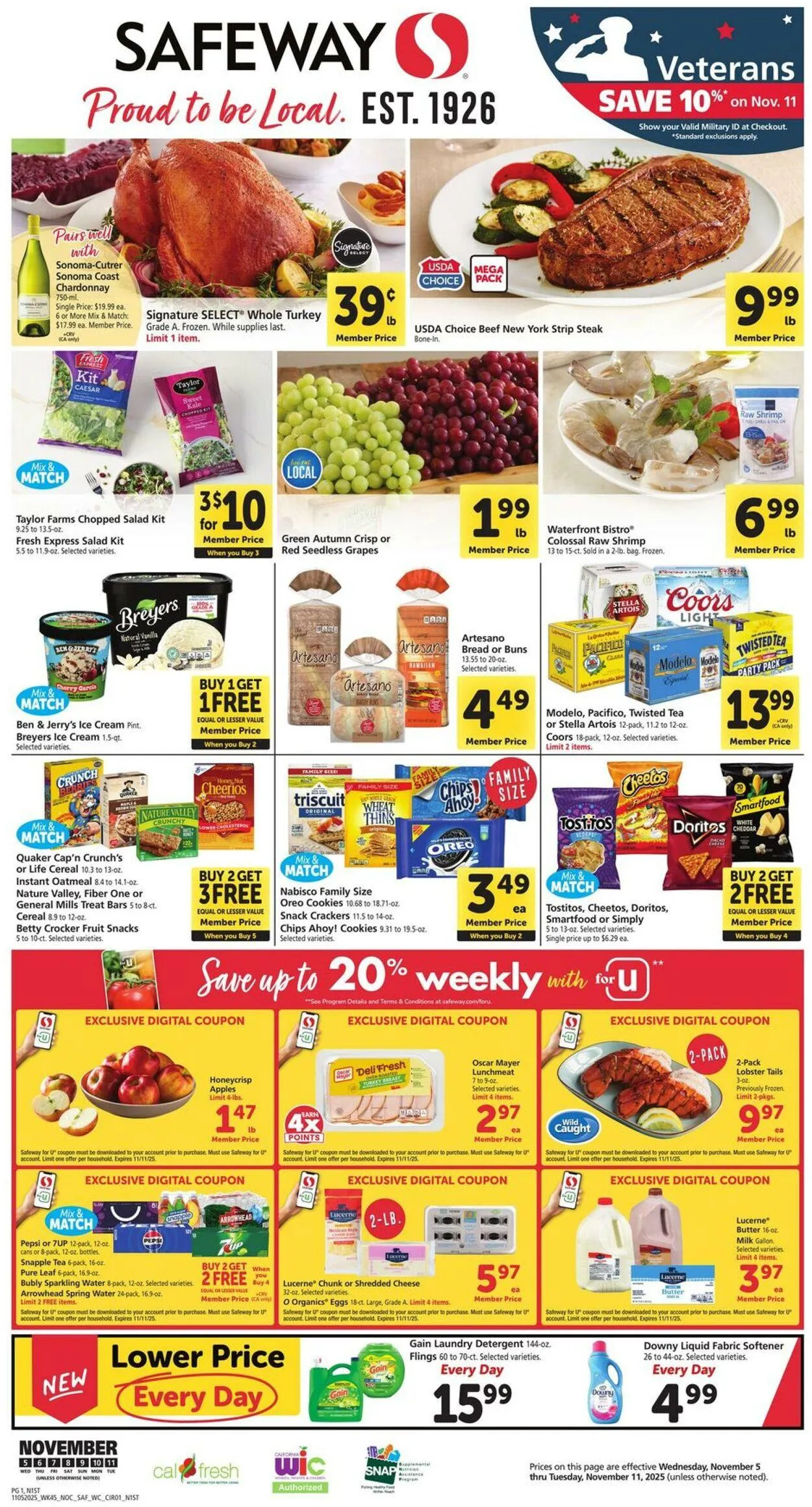 Weekly ad Safeway Current weekly ad from November 5 to November 11 2025 - Page 1