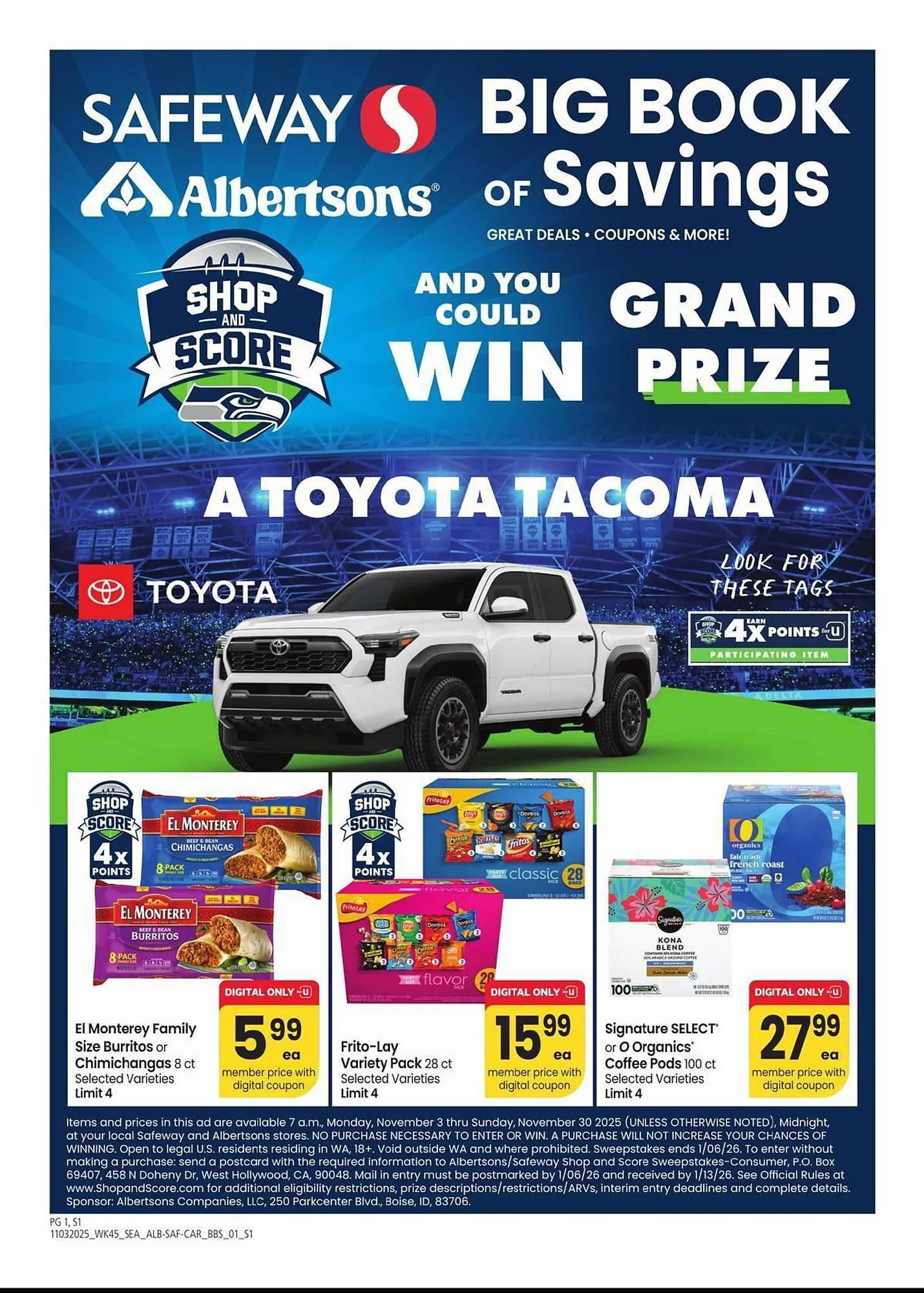 Weekly ad Albertsons weekly ad from November 3 to November 30 2025 - Page 1