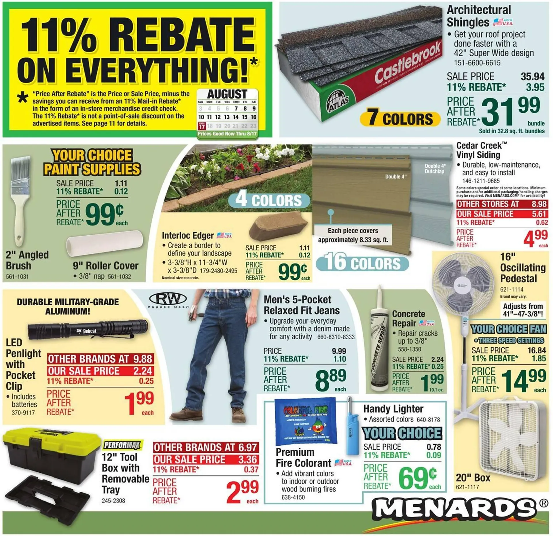Weekly ad Menards Weekly Ad from August 6 to August 17 2025 - Page 1