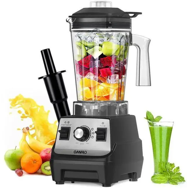Blender 1800W, Professional High Speed Countertop Blender with Stainless Steel Blades, 60oz BPA Free Jar for Shakes and Smoothies, Ice and Fruits, Dishwasher Safe