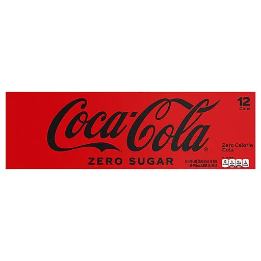Coca Cola Zero Sugar Soda 12 fl oz can