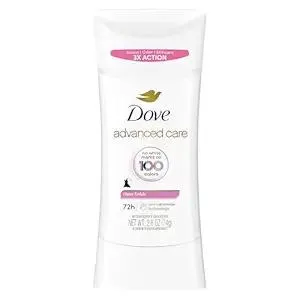 Dove Advanced Care Antiperspirant Deodorant Stick for Soft, Resilient Skin, Clear Finish with No White Marks and 72-Hour Sweat & Odor Protection, 2.6 oz