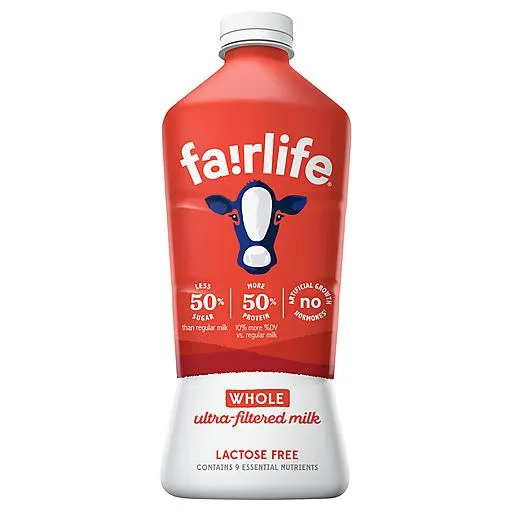 Fairlife Lactose Free Ultra-Filtered Whole Milk 52 fl oz jug