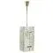 Rectangular Textured Glass & Brass Pendant Lamp attributed to J. T. Kalmar for Kalmar, 1950s