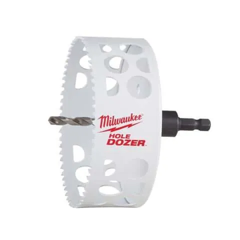 Milwaukee Hole Dozer 4-1/2 in. Bi-Metal 2 in. L X 3/8 in. D Hole Saw with Arbor and Pilot Bit