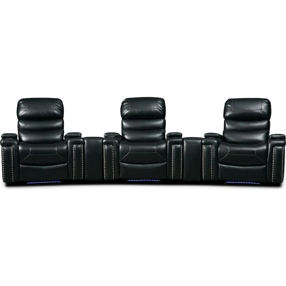 Jackson 5-Piece Triple-Power Reclining Home Theater Sectional