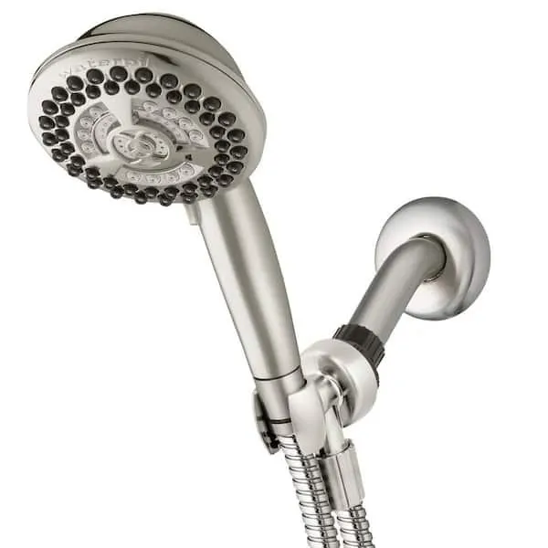 9-Spray 4.5 in. Single Wall Mount 1.8 GPM Handheld Adjustable Shower Head in Brushed Nickel