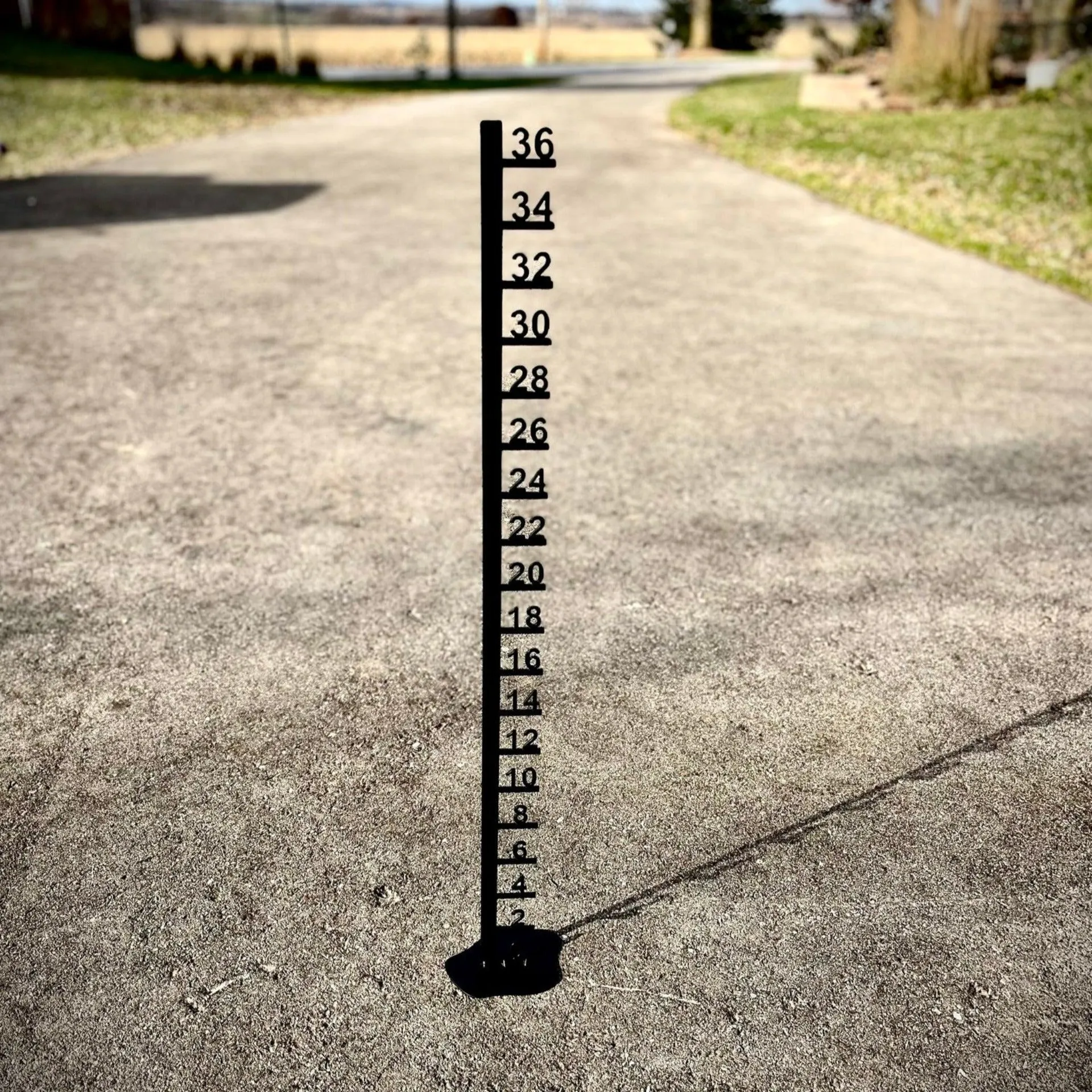 Large Metal Free Standing Patio Snow Gauge - Multiple Sizes