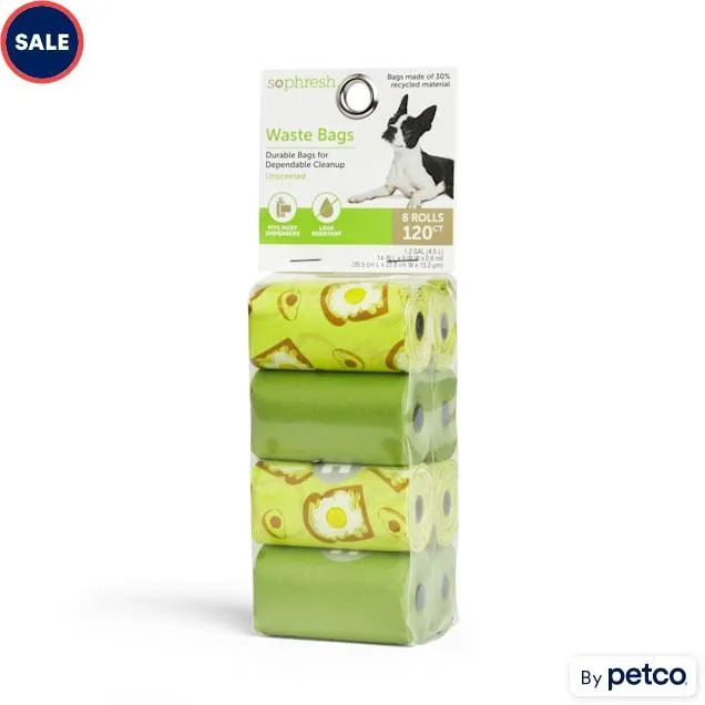So Phresh Avocado Waste Bag Refills for Dogs, Count of 120