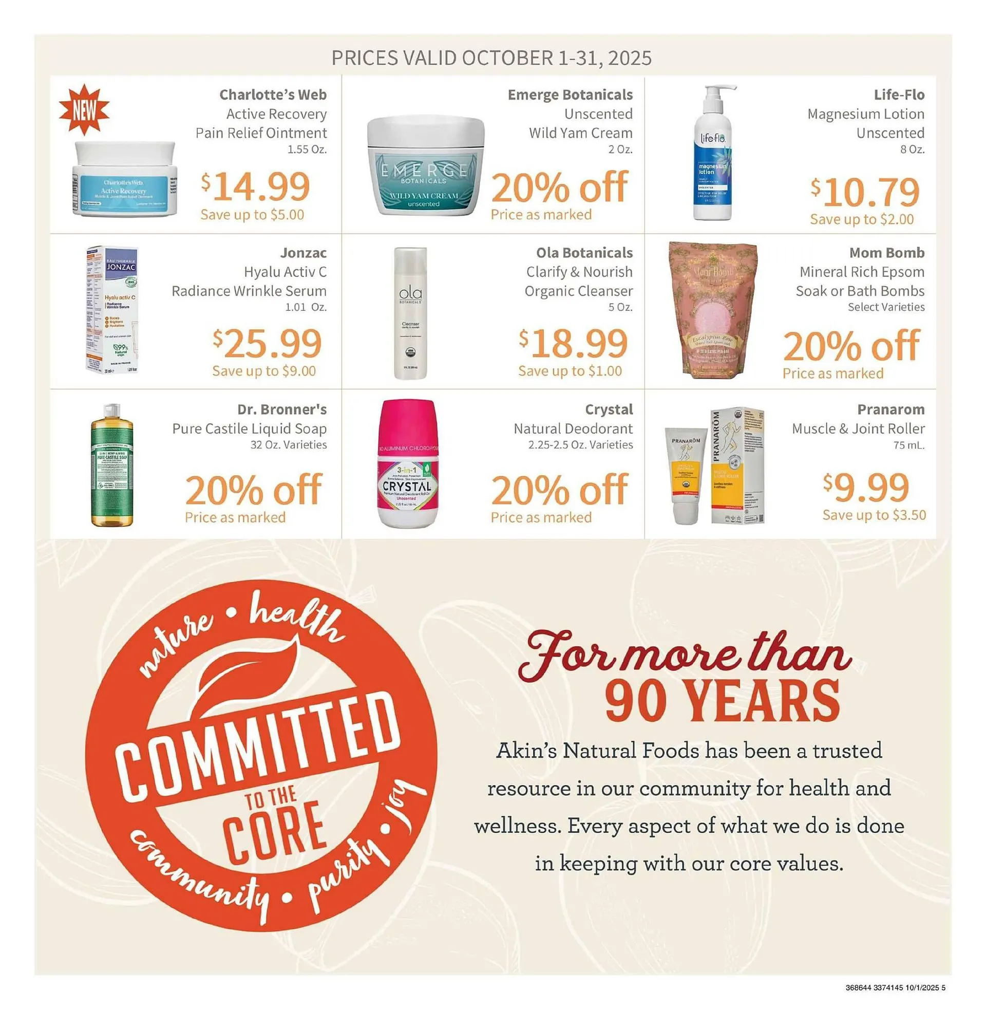 Weekly ad Akin's Natural Foods weekly ad from October 1 to October 31 2025 - Page 5