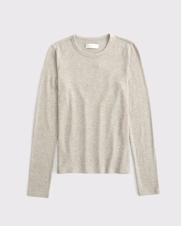 Long-Sleeve Cozy Lounge Knit Tee