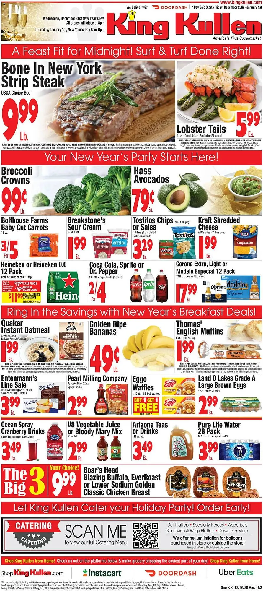 Weekly ad King Kullen weekly ad from December 26 to January 1 2026 - Page 1
