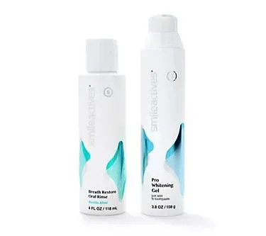 Smileactives Breath Restore Oral Rinse + Pro Whitening Gel