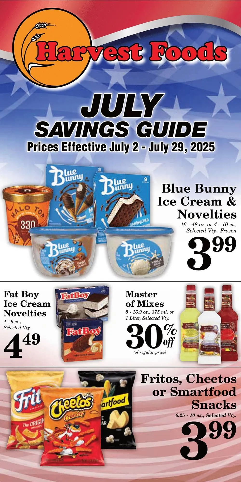 Weekly ad Harvest Foods ad from July 2 to July 29 2025 - Page 2