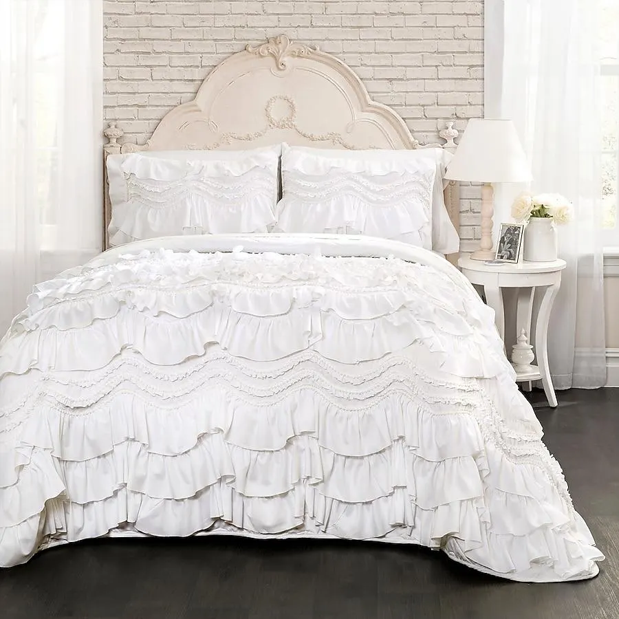 Lush Decor White Solid Twin Quilt