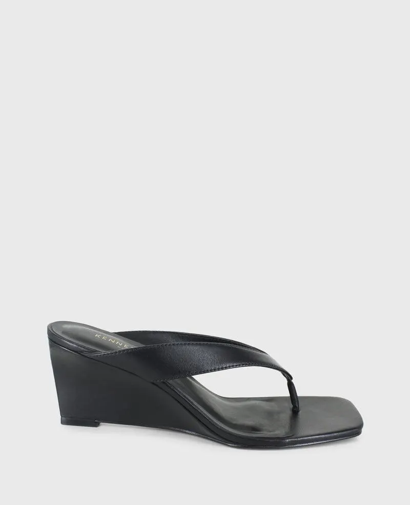 Susannah Leather Thong Wedge Sandal