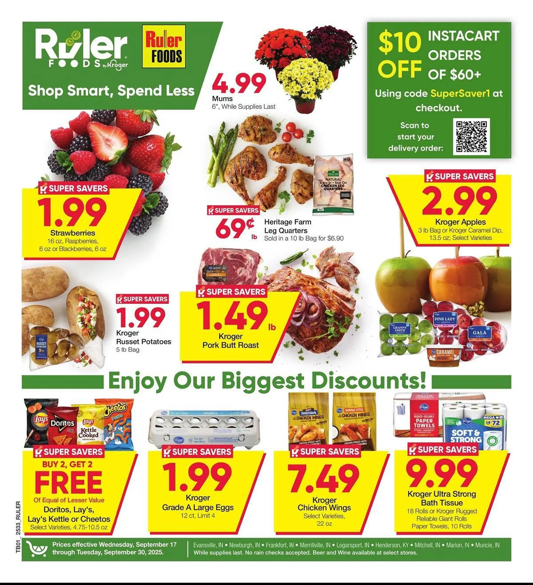 Weekly ad Ruler Foods weekly ad from September 17 to September 30 2025 - Page 1