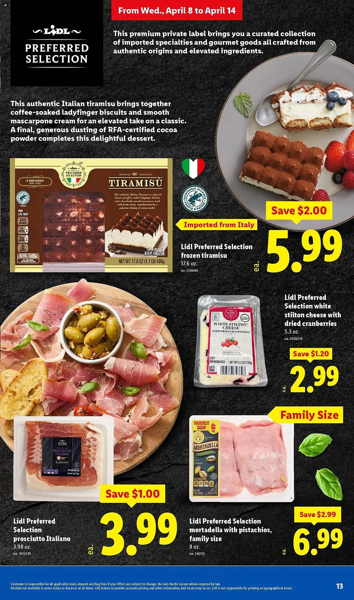 Weekly promotion Lidl weekly ad spanning from April 8 to April 14 2026 - Page 13 for Catalogue 365