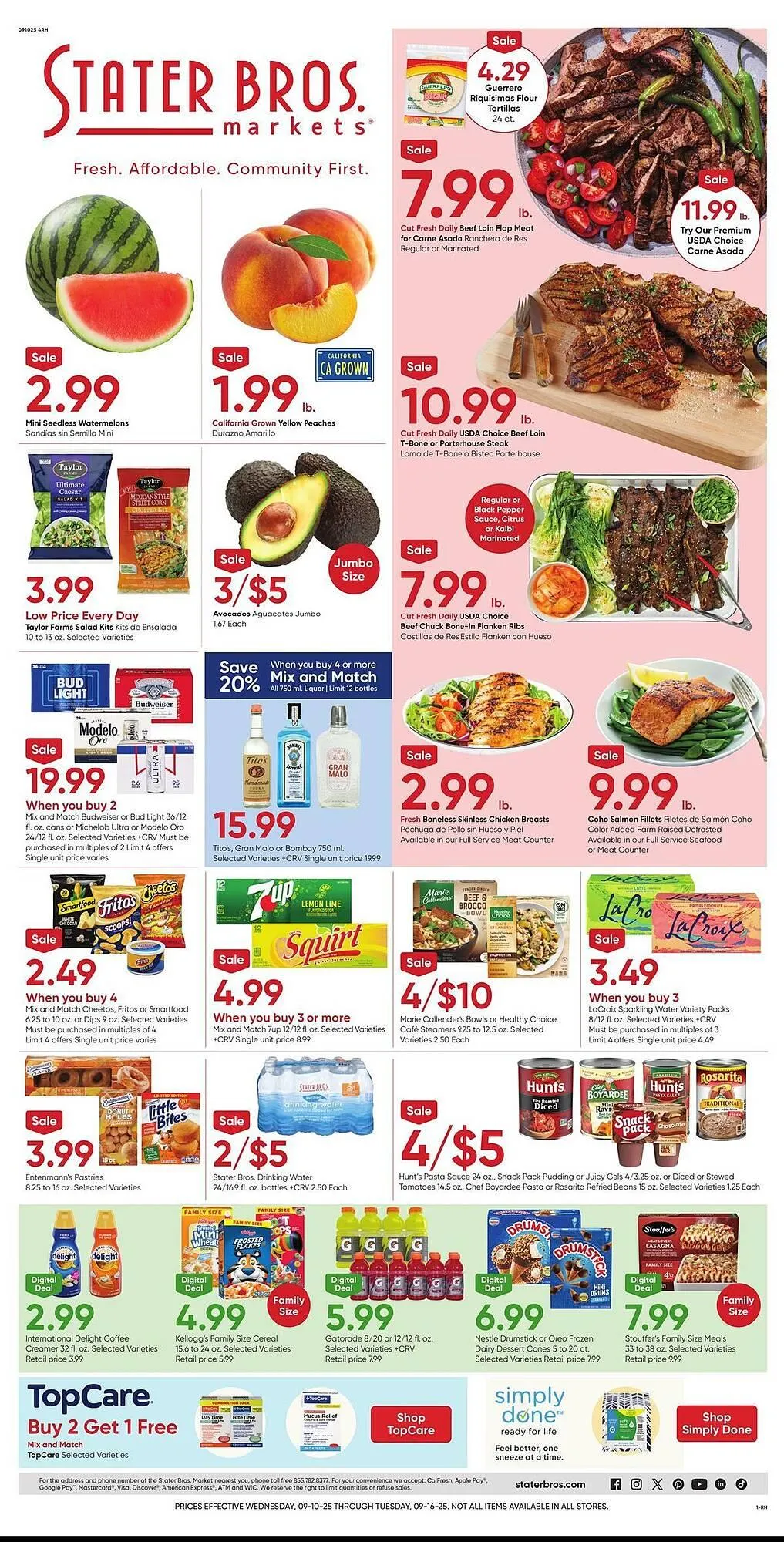 Weekly ad Stater Bros weekly ad from September 10 to September 16 2025 - Page 1
