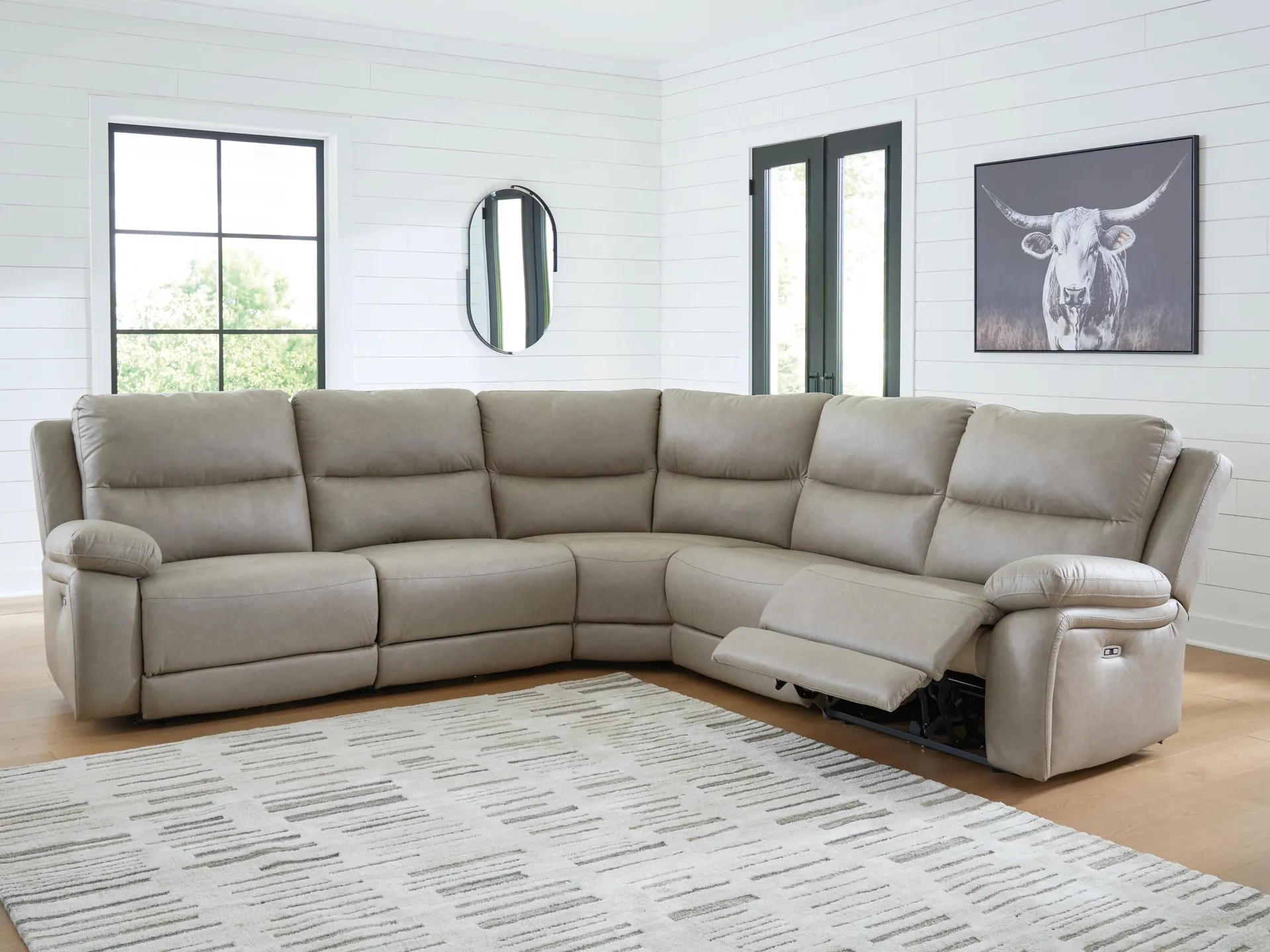 Brannigan 5-Piece Dual Power Reclining Modular Sectional