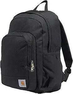 Carhartt 25L Classic Laptop Backpack, Durable Water-Resistant Pack W/ 15" Laptop Sleeve and Multiple Organizational Compartments, PFAS Free, Black