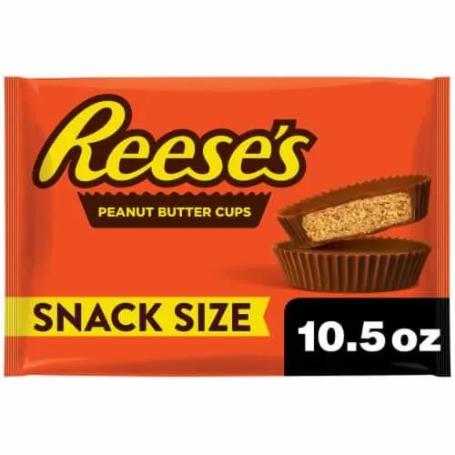 REESE'S Milk Chocolate Snack Size Peanut Butter Cups Candy Bag