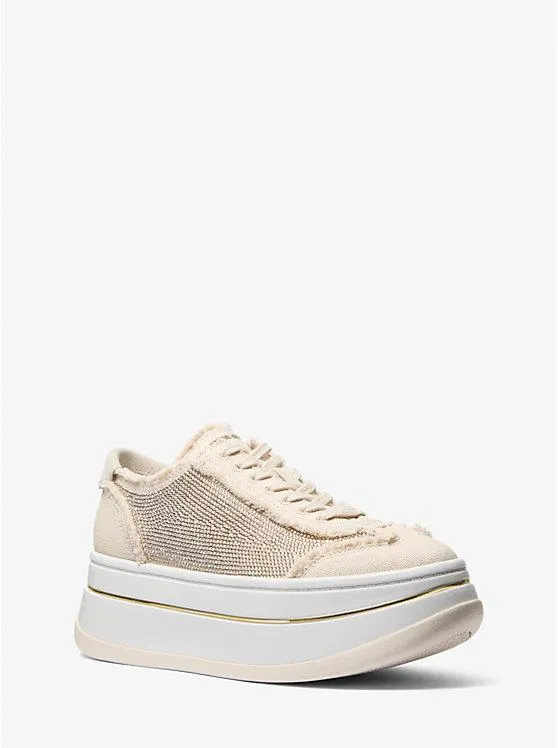 Hayes Embellished Linen Blend Sneaker