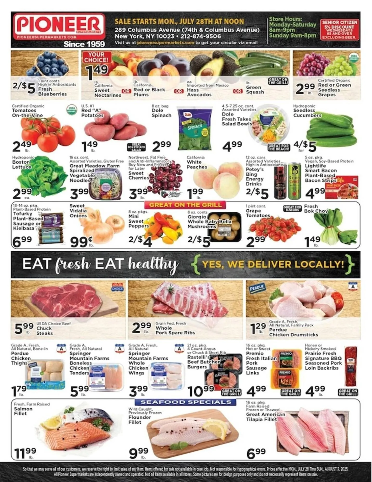 Weekly ad Pioneer Supermarkets Weekly Ad from July 28 to August 3 2025 - Page 1