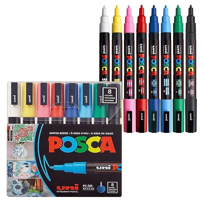 uni POSCA PC-3M Water-Based Paint Markers,