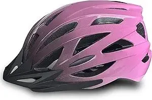 Road Bike Helmet Adult Men & Women, Adjustable Lightweight Design (22-24.5 Inches) - Vented, Removable Visor & Reflective White, for Day and Night Commuting & Sports | CPSC Certified