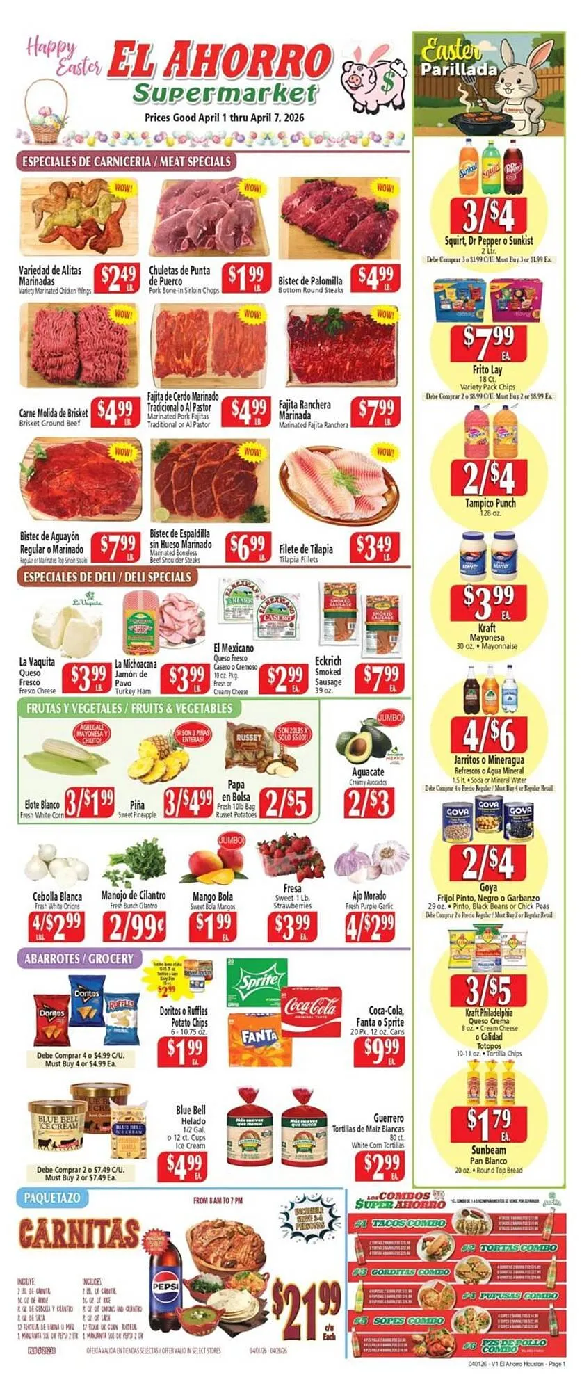 Weekly ad El Ahorro weekly ad from April 1 to April 7 2026 - Page 1