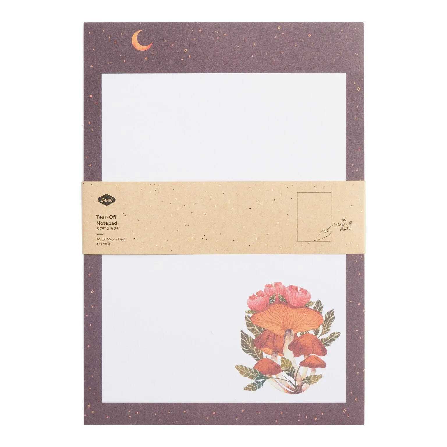 Denik Midnight Mushroom Tear Off Notepad