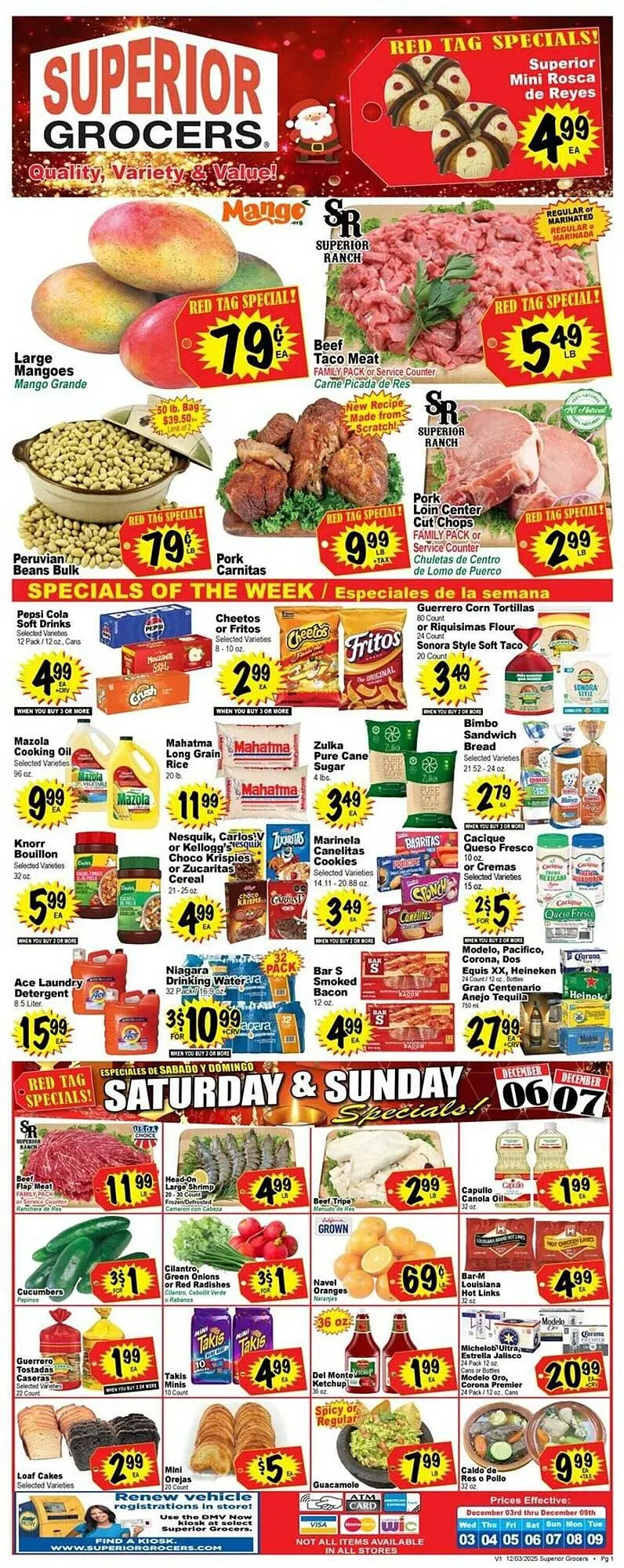 Weekly ad Superior Grocers weekly ad from December 3 to December 9 2025 - Page 1