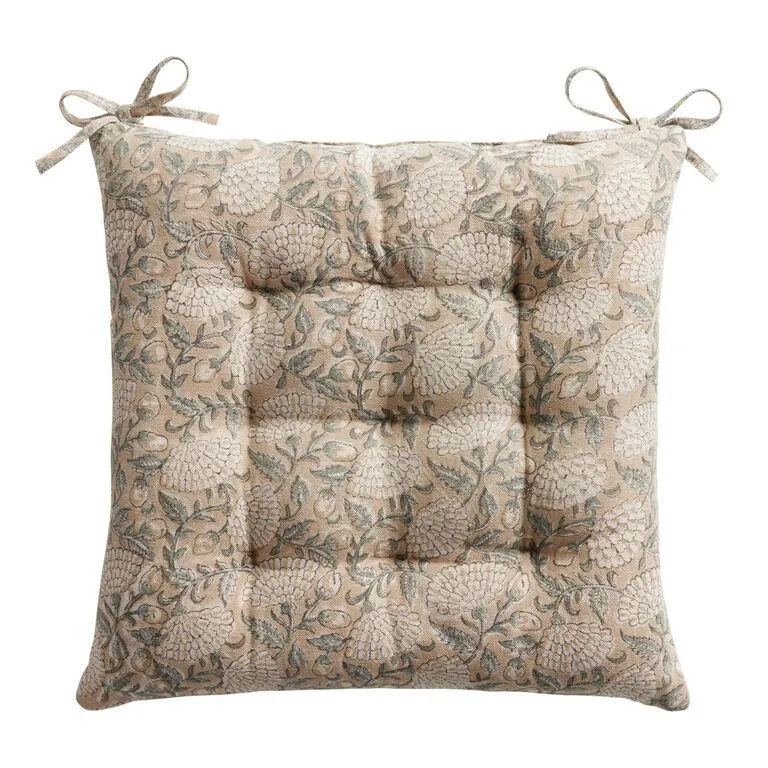Floral Jaipur Block Printed Chair Cushion