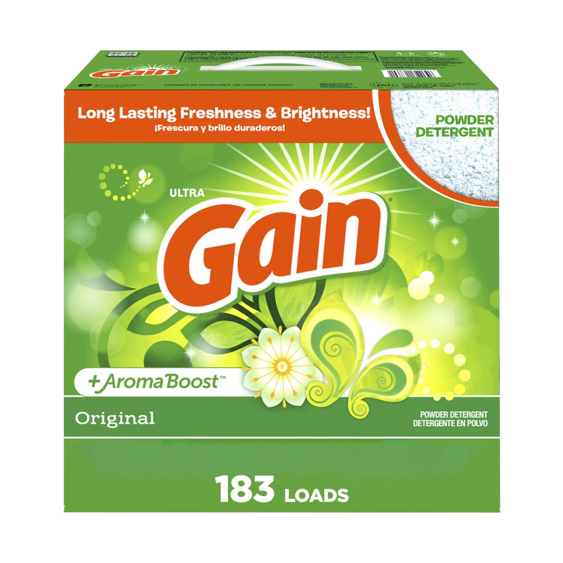 Gain + AromaBoost Powder Laundry Detergent - Original Scent, 183 loads/169 oz.