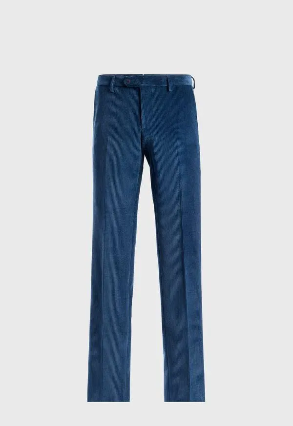Suede Trimmed Corduroy Trouser