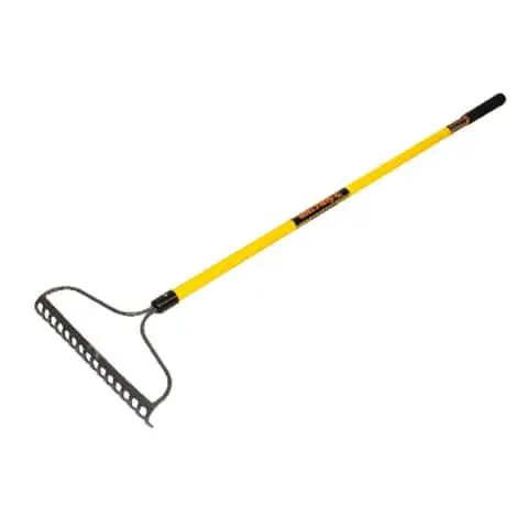 Structron S800 SuperDuty 66 in. 16 Tine Steel Bow Rake Fiberglass Handle