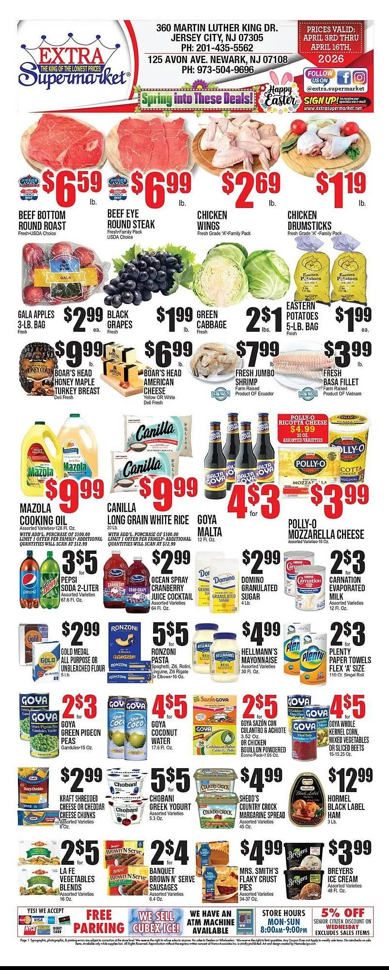 Weekly ad Extra Supermarket circular from April 3 to April 16 2026 - Page 1