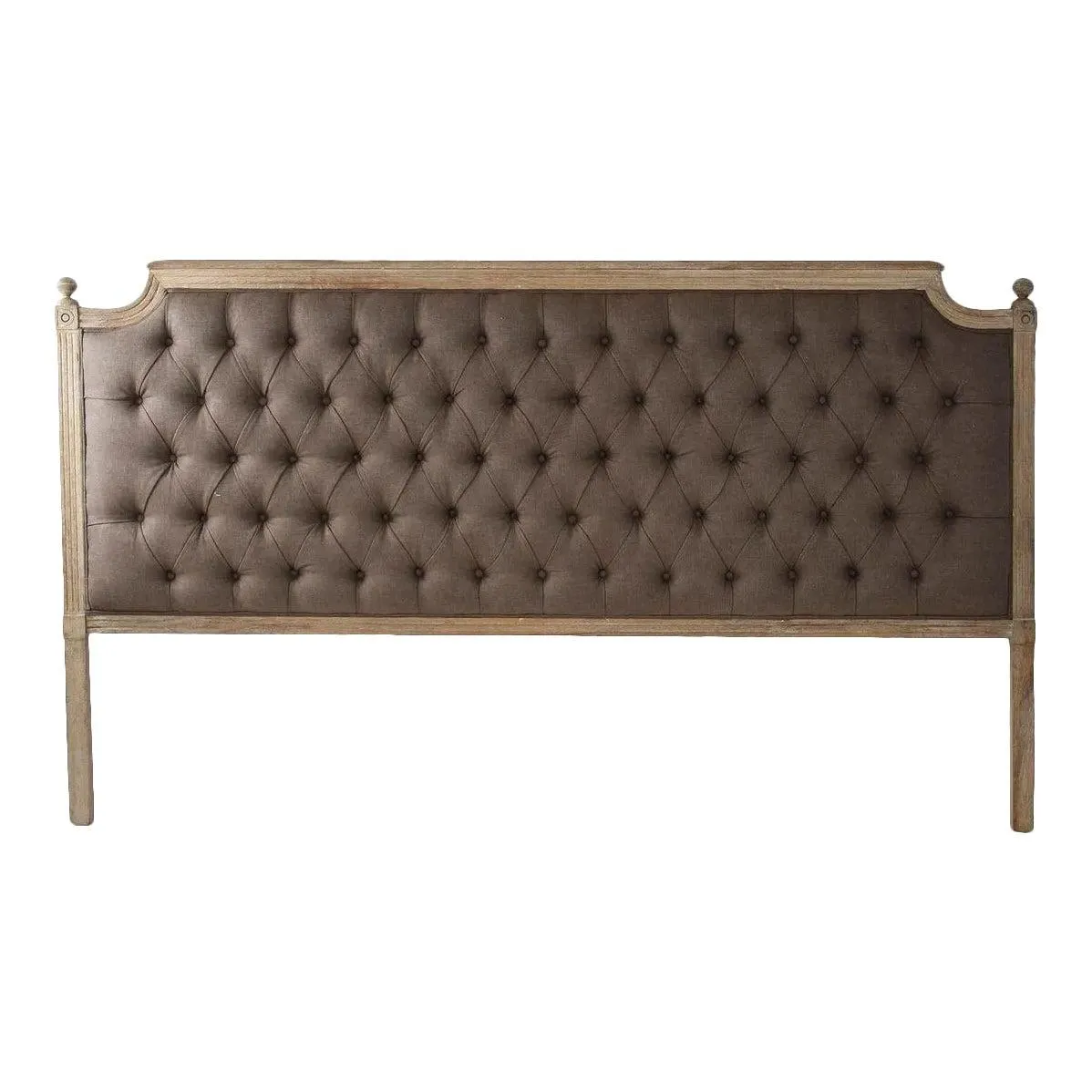 King Audley Tufted Headboard in Aubergine