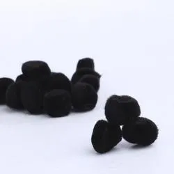 1/2" Black Craft Pom Poms (Package of 16 pieces)