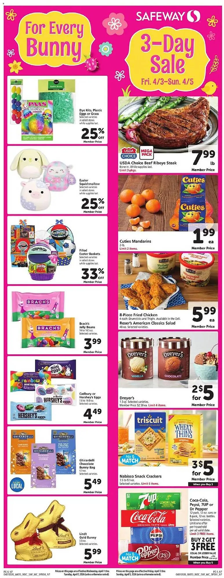 Weekly promotion Safeway weekly ad spanning from April 1 to April 8 2026 - Page 1 for Catalogue 365