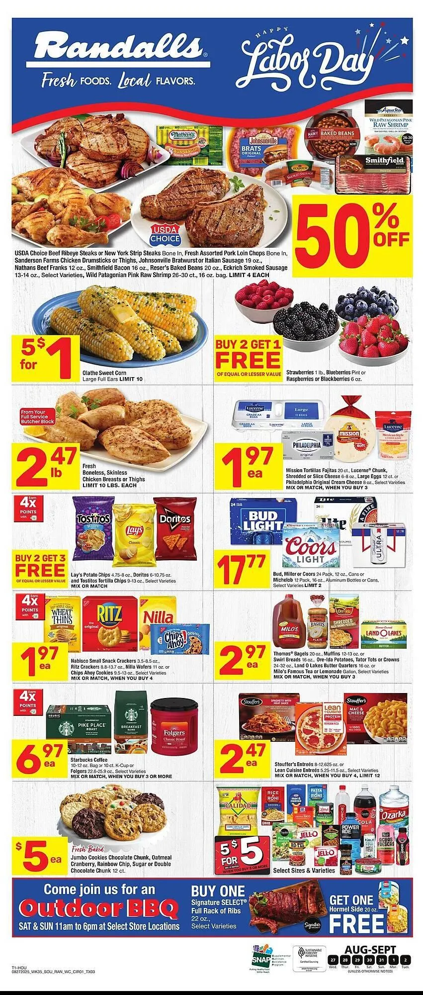 Weekly ad Randalls Weekly Ad from August 27 to September 2 2025 - Page 1