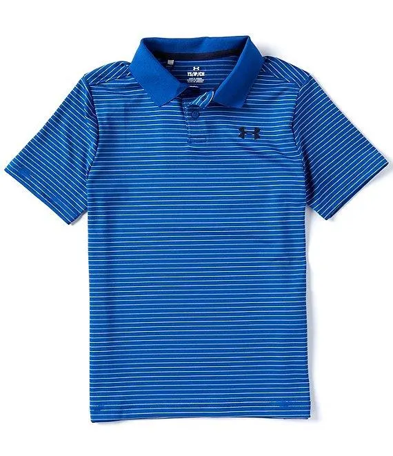Big Boys 8-20 Short-Sleeve Performance Stripe Polo Shirt