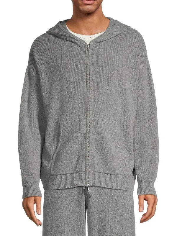 Cotton-Blend Zip Hoodie