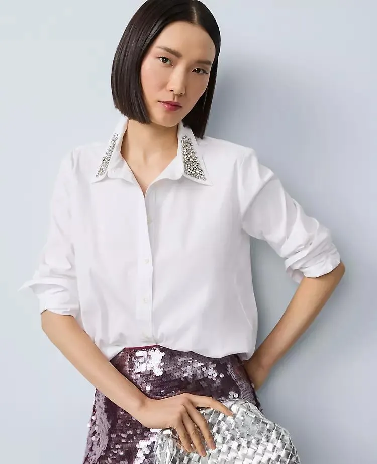 Embellished Relaxed Perfect Shirt