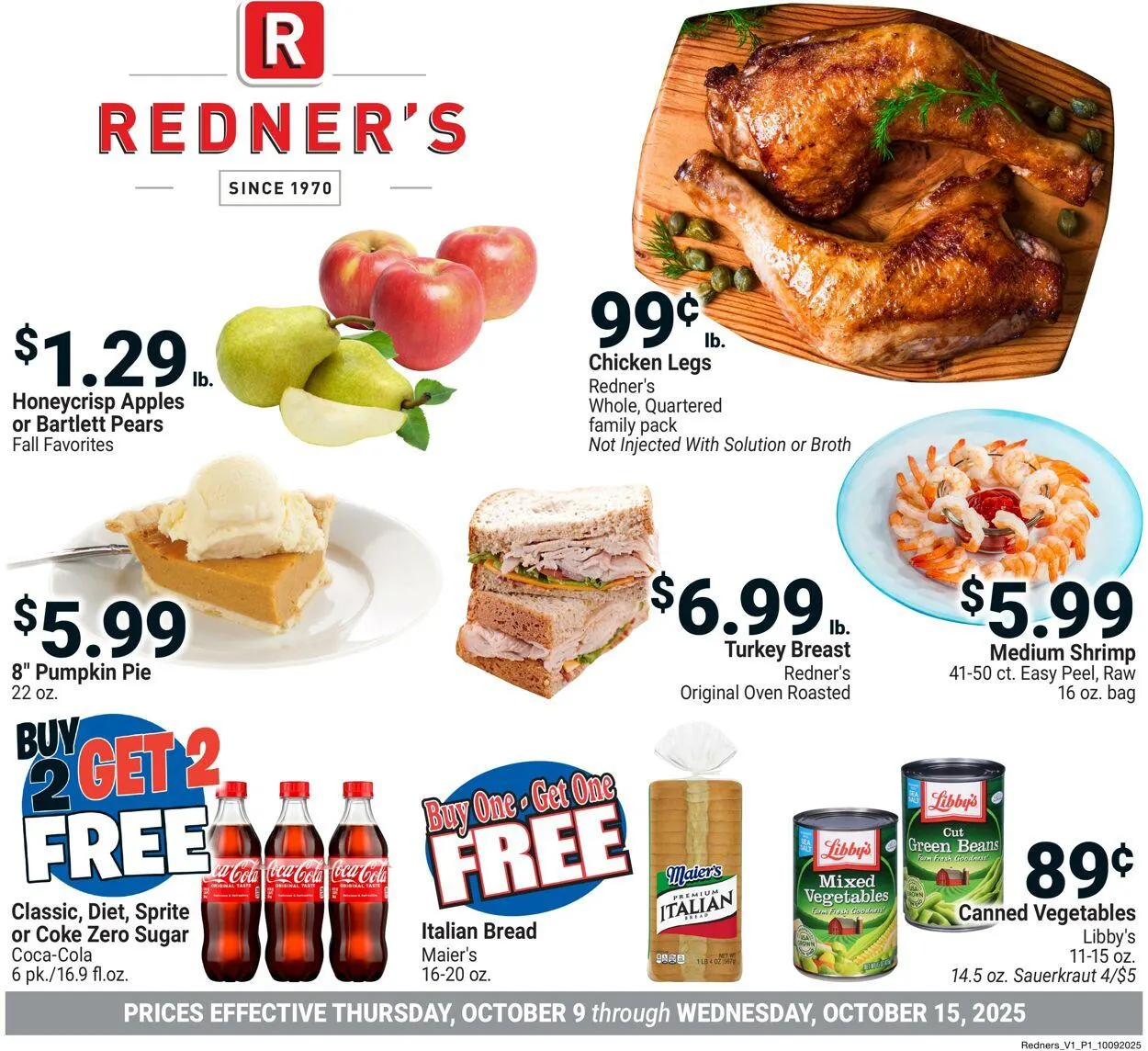 Weekly ad Redner’s Warehouse Market Current weekly ad from October 9 to October 15 2025 - Page 1