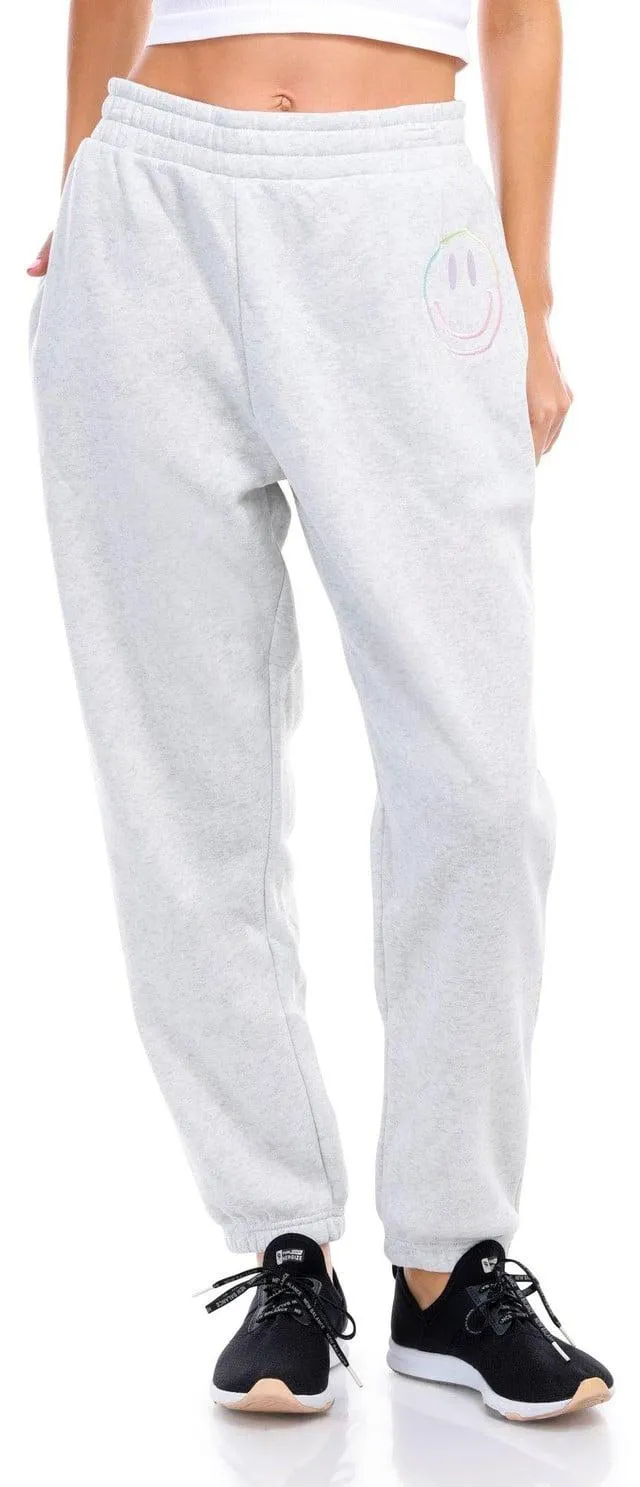 No Comment Juniors Smiley Jogger Pants