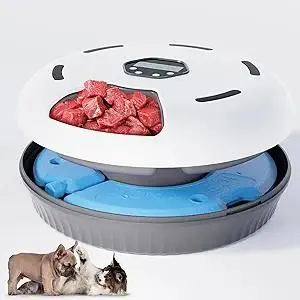 Wet & Dry Automatic Cat Feeder Wet Food Refrigerated,Timed Cat Wet Food Dispenser Automatic Dog Feeder Pet Auto Dry frienhund Electric,comedero automático para Gatos