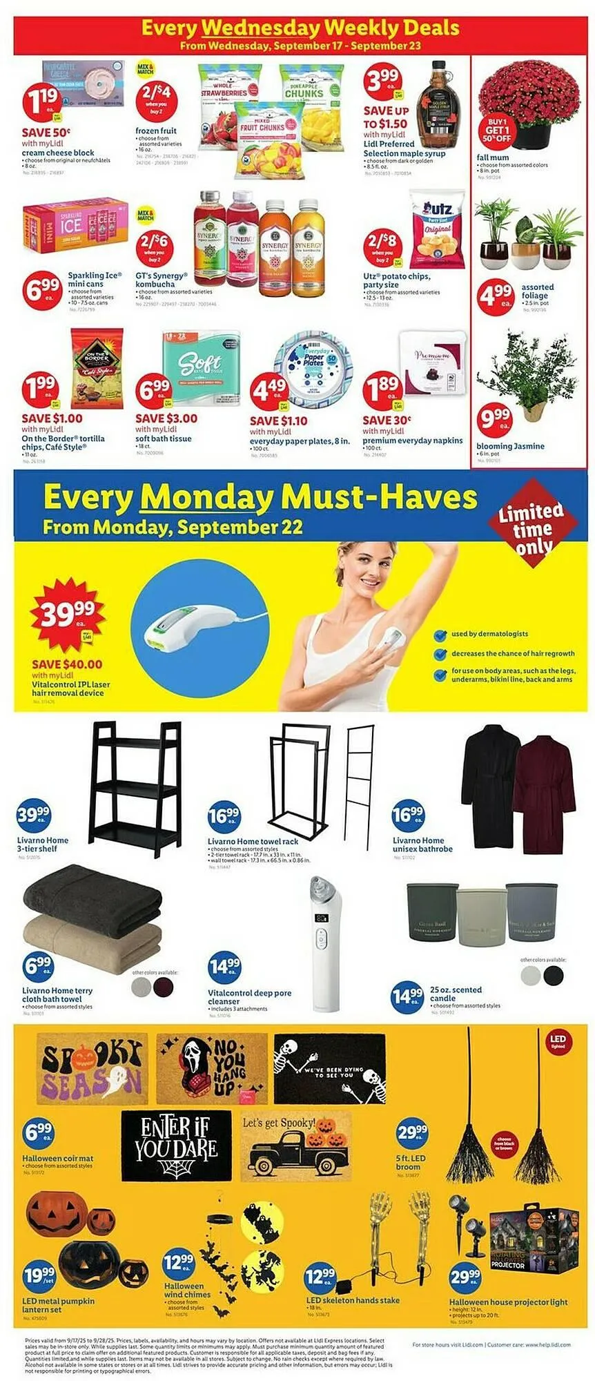Weekly promotion Lidl weekly ad spanning from September 17 to September 23 2025 - Page 3 for Catalogue 365