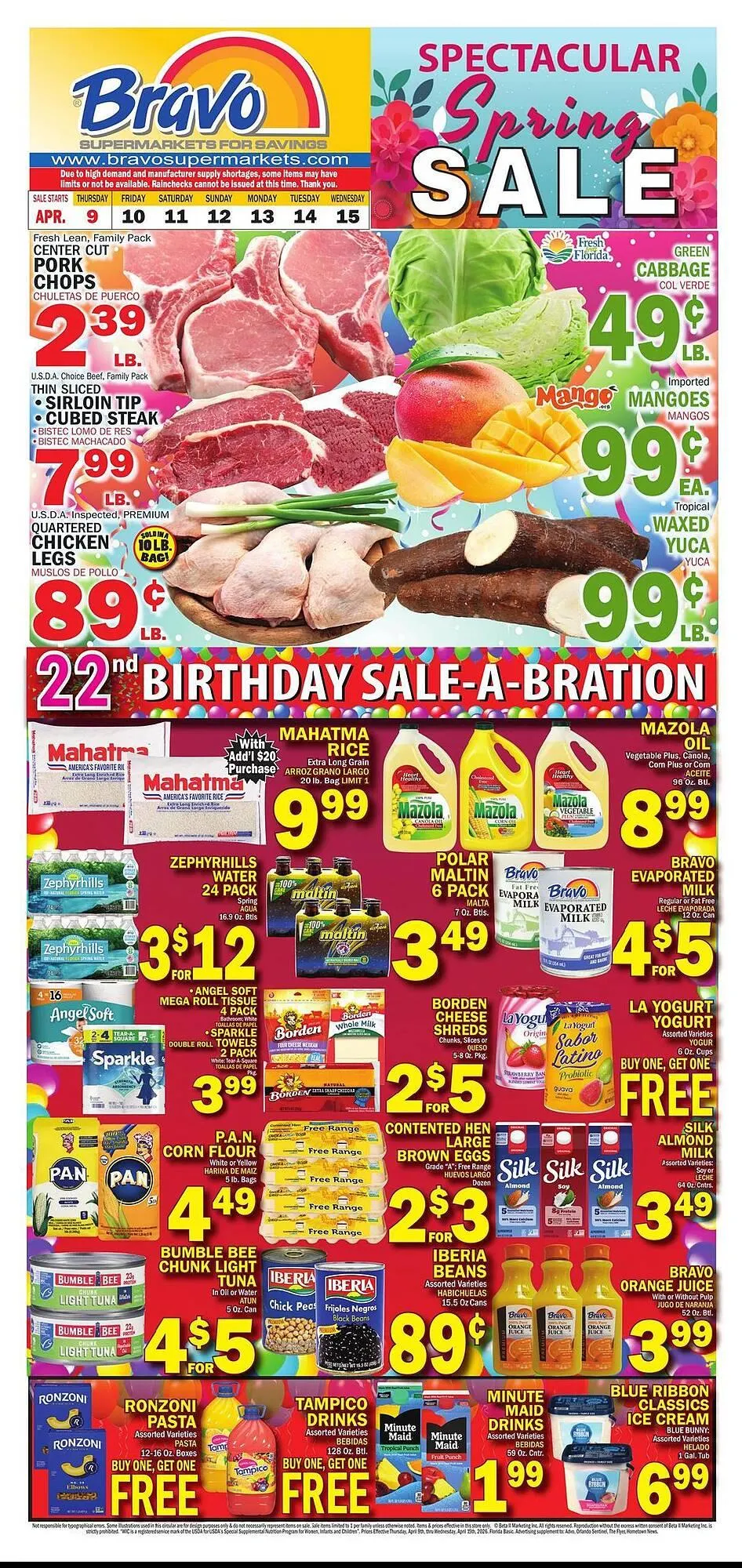 Weekly ad Bravo Supermarkets weekly ad from April 9 to April 15 2026 - Page 1
